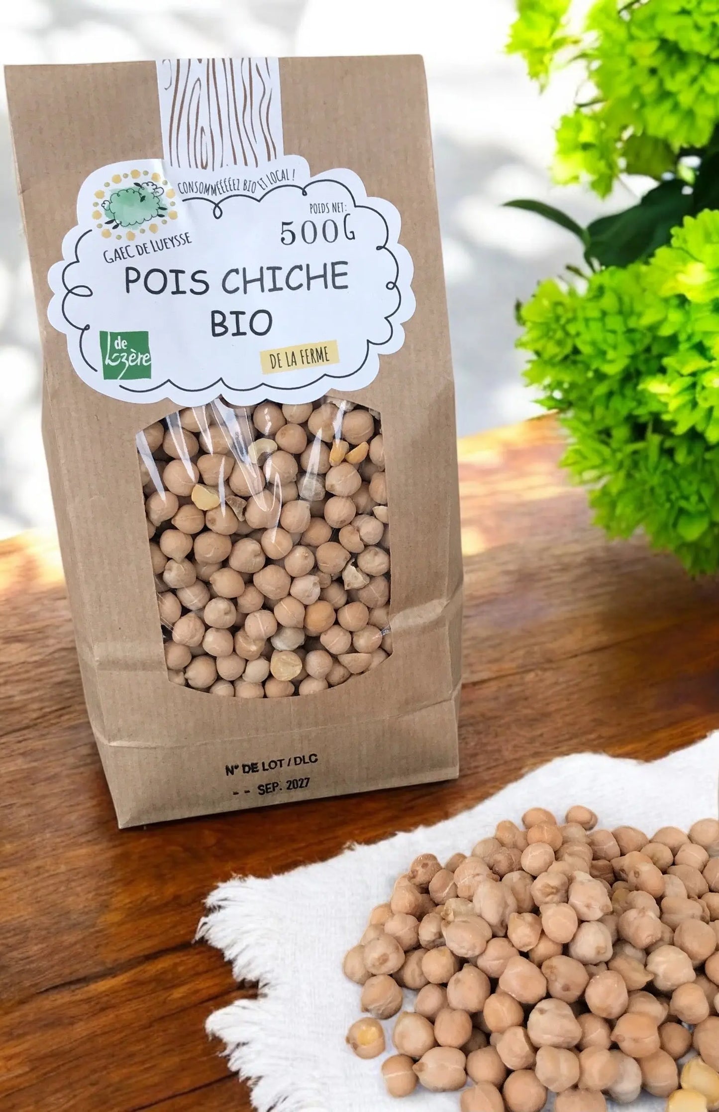 pois chiche bio DE LOZERE  sans gluten GAEC DE LUEYSSE