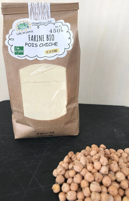 farine bio de pois chiche de lozere sans gluten GAEC DE LUEYSSE